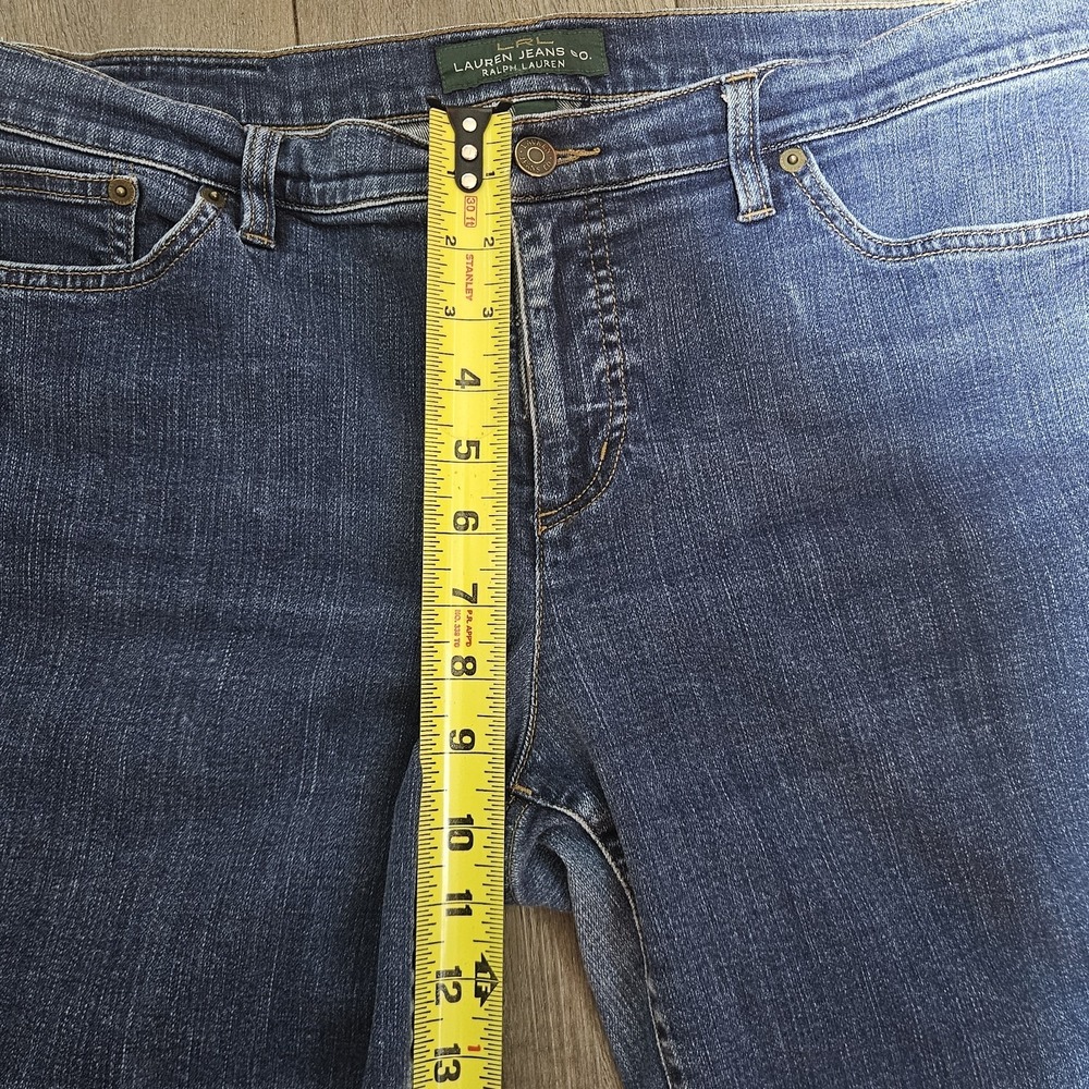 Lauren Ralph Lauren (LRL) Women's‎ Modern Straight Denim Jeans - 14 - Midrise - Picture 8 of 10